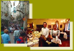 Rue et restaurant