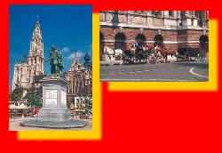 Anvers, statue de Rubens et Grand Place