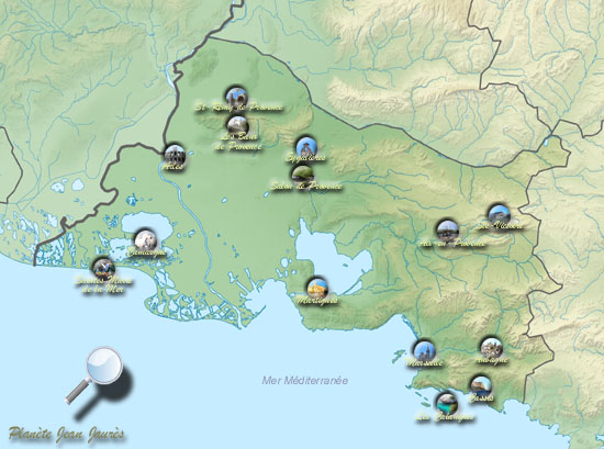 Carte touristique des Bouches-du-Rhône