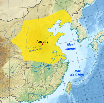 Carte de la civilisation Shang