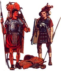 Légionnaires avec leurs bardas