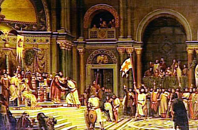 Godefroy de Bouillon prête serment à Alexis Comnéne