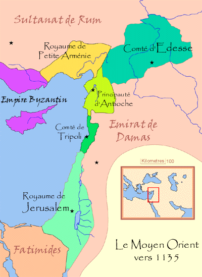 Carte des Etats Croises