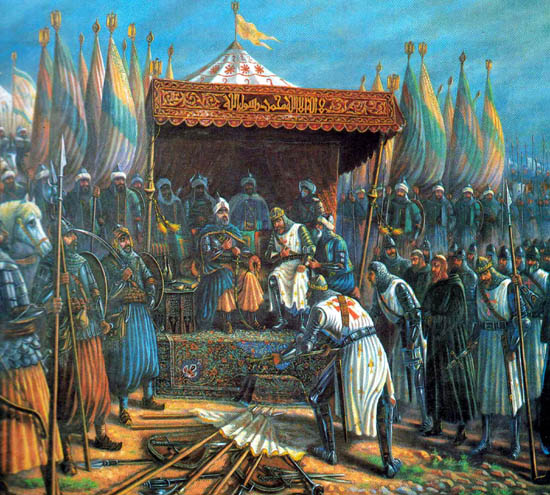 Les Croisés se rendent à Saladin