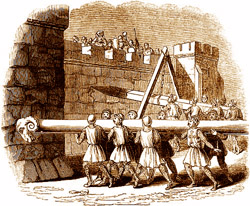 Attaque de château au bélier