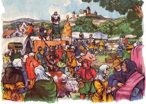 Foire en Champagne au Moyen Âge