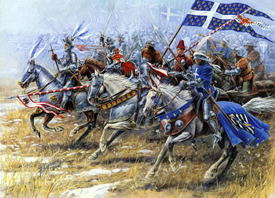 Charge de chevaliers français