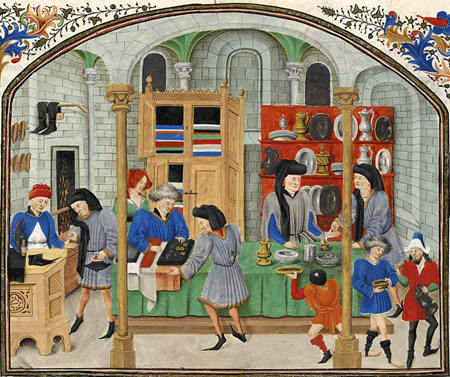 Marchands au Moyen Âge