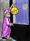 Observation de la hauteur d'une étoile avec un astrolabe