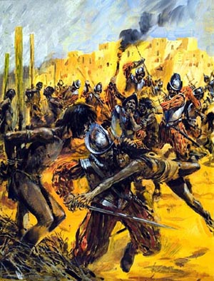 Conquistadores dans Cuzco